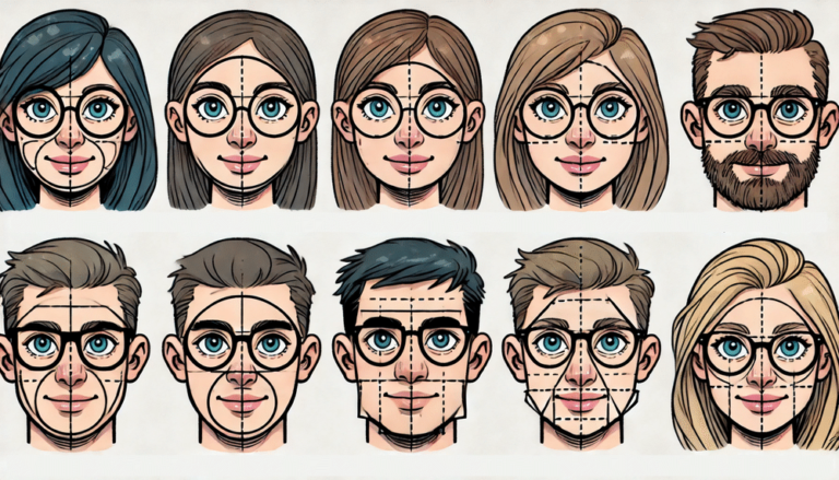 Many face shapes for eyewear fitting