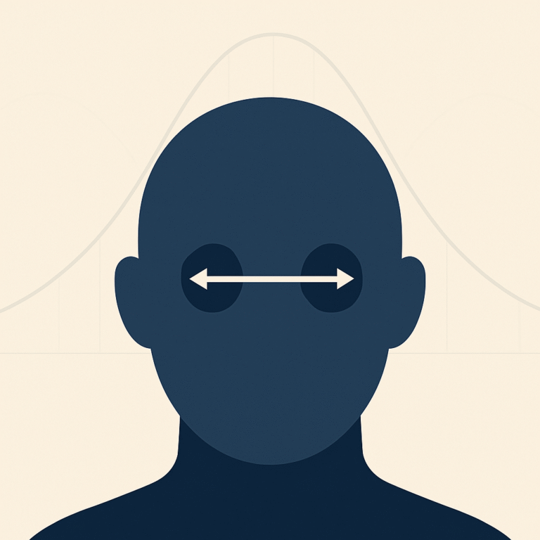 Pupillary distance statistics cover