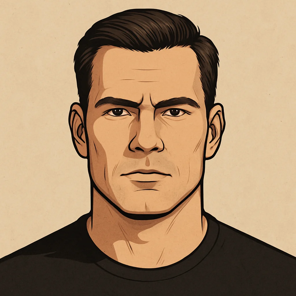 Rosto quadrado masculino - desenho